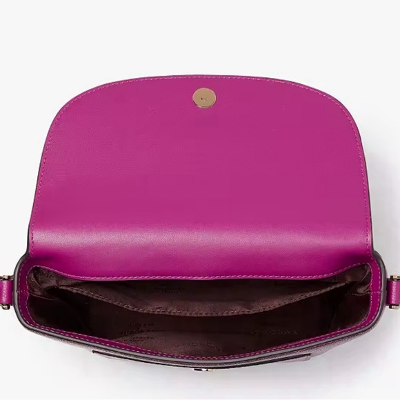 Kate Spade Elsie Pebbled Leather Crossbody Baja Rose - Picture 12 of 14